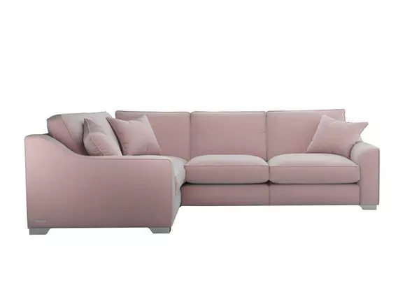 Small pink store corner sofa