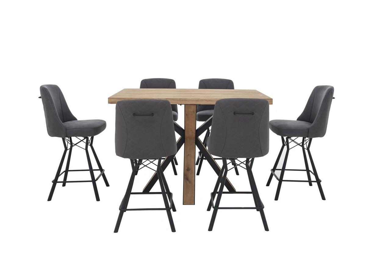 detroit bar table and 6 bar stools set