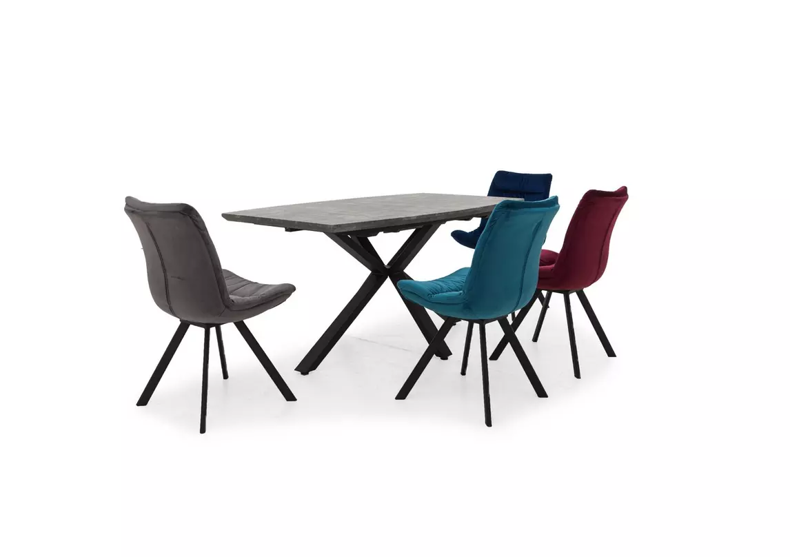 Diego Rectangle Extending Dining Table and 4 Chairs Furniture