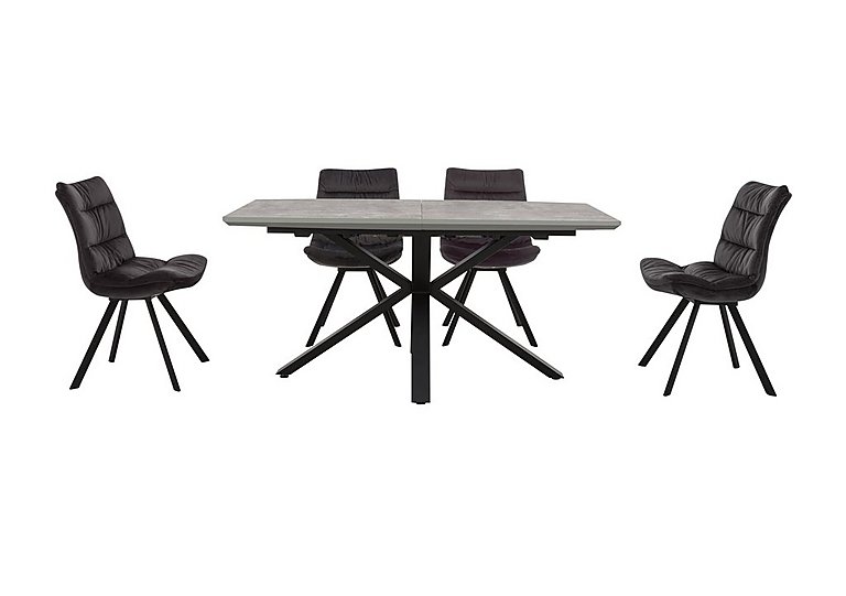 Diego Rectangle Extending Dining Table and 4 Chairs - Furniture Village