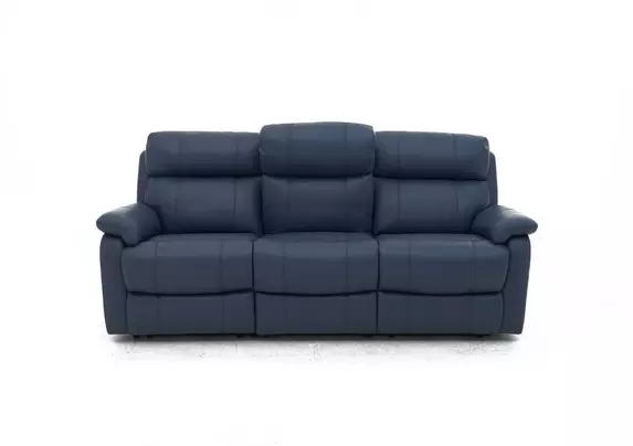 Navy blue deals leather lounge