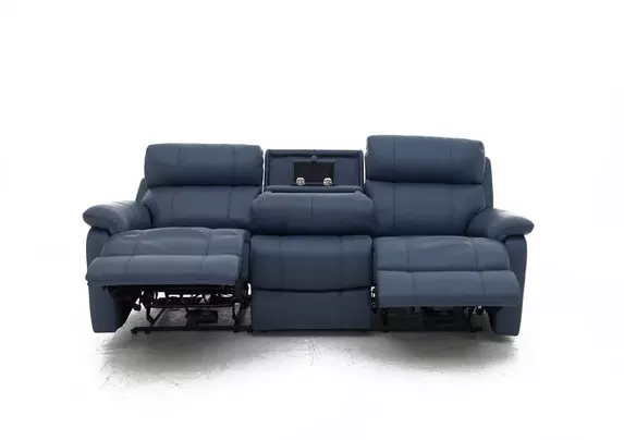 Blue deals sectional recliner