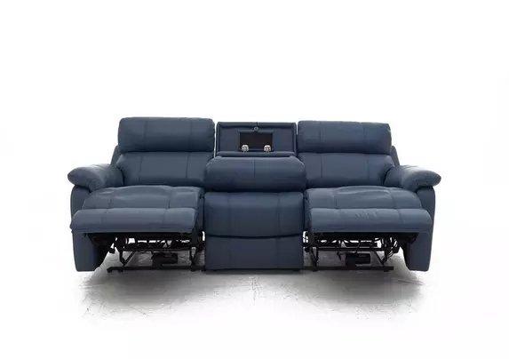 Reclining loveseat with console store cup holders