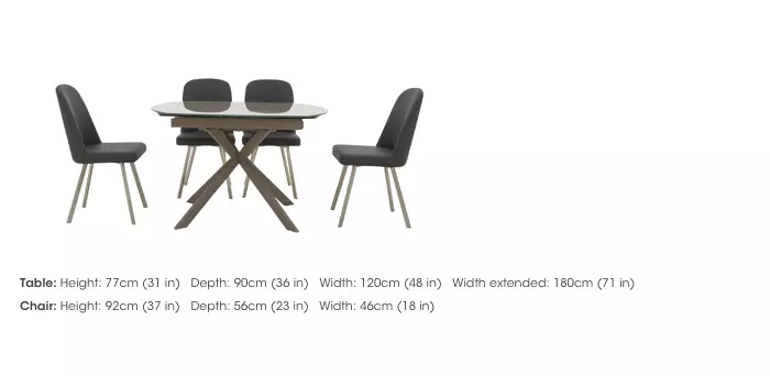 Wizard Extending Dining Table And 4 Chairs Furniture Village