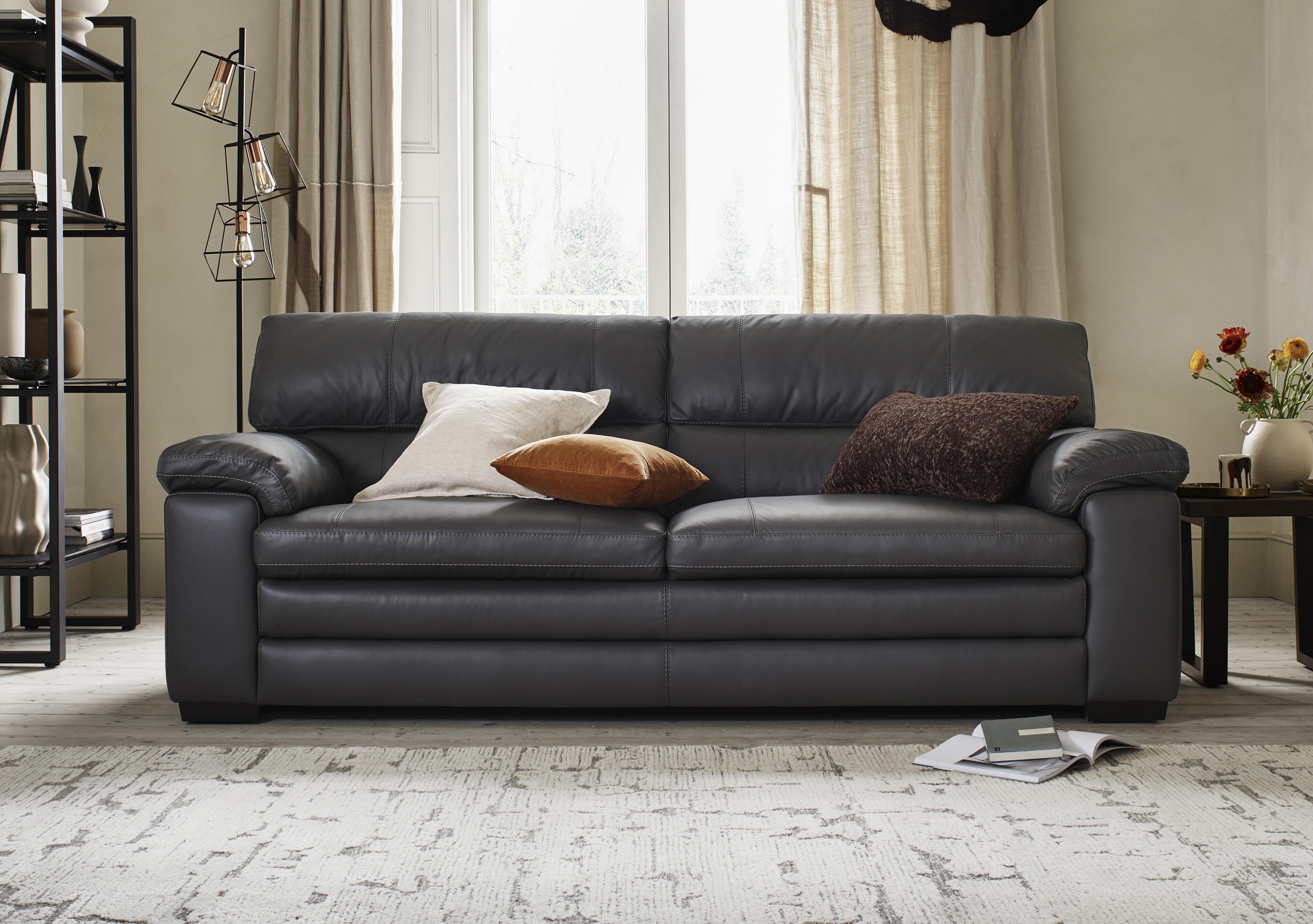 Black leather sofa online chair