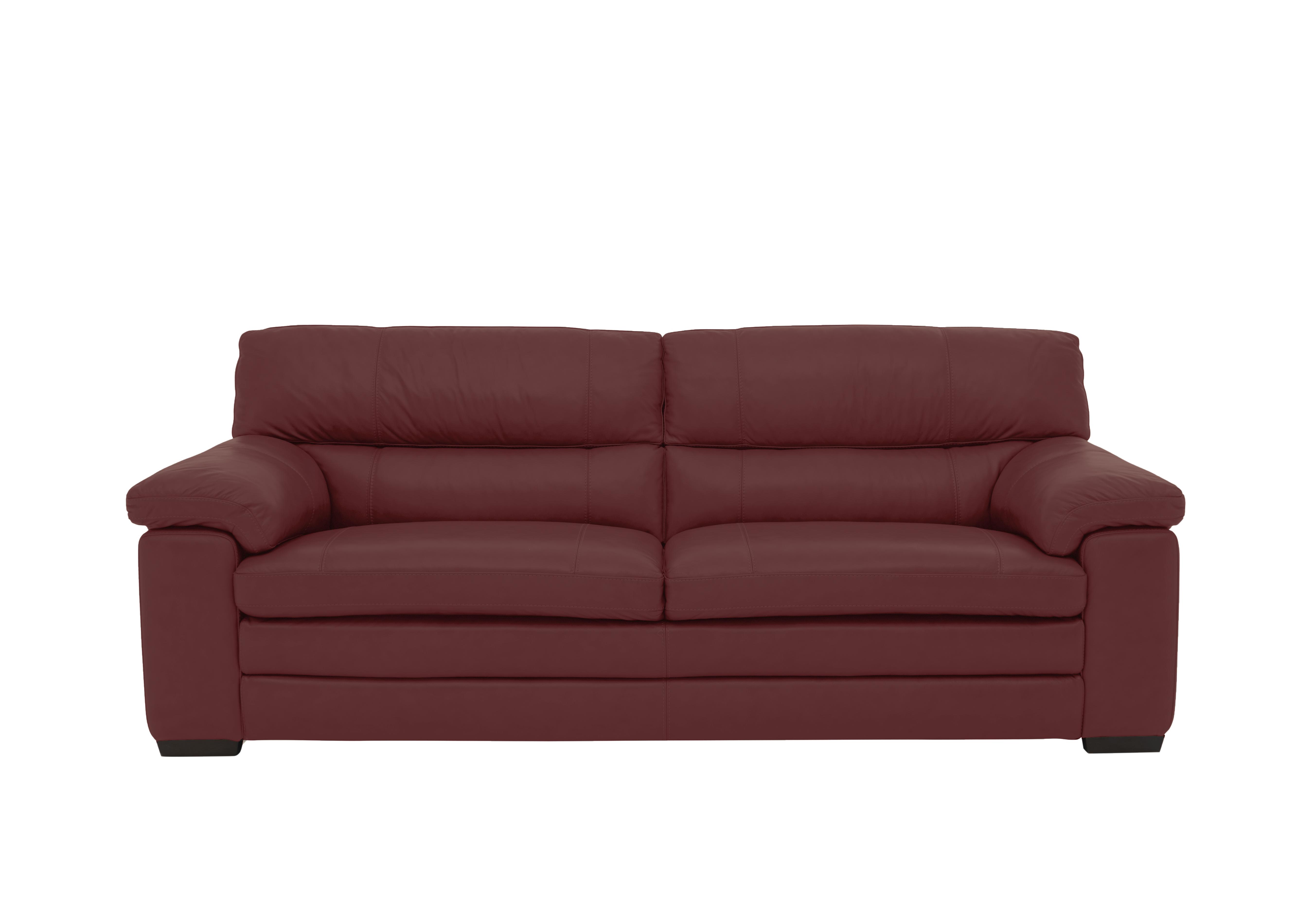 Red leather couch on sale for sale