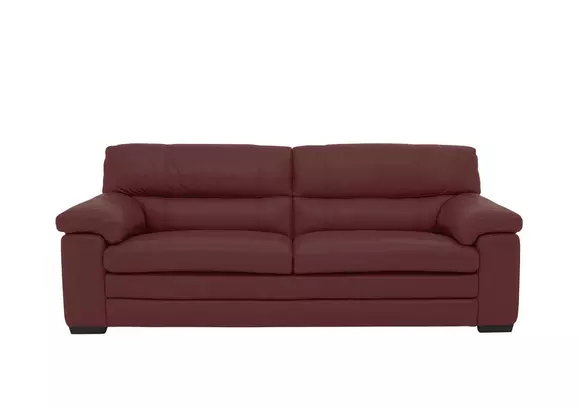 Ventoso red best sale leather reclining sofa