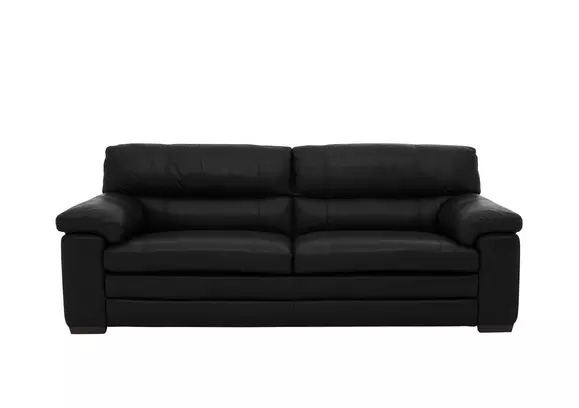 Black leather clearance sofa price