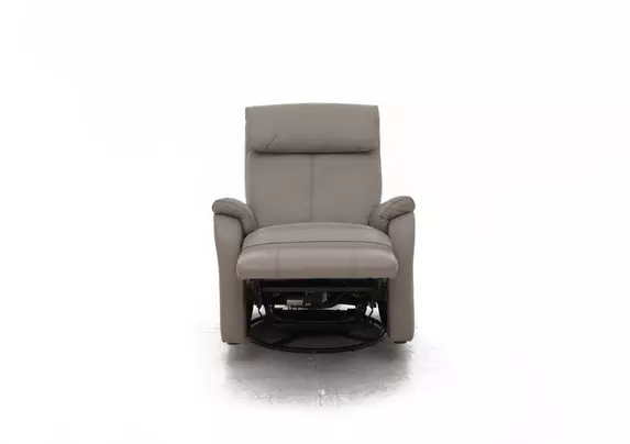 Black leather swivel rocker hot sale recliner