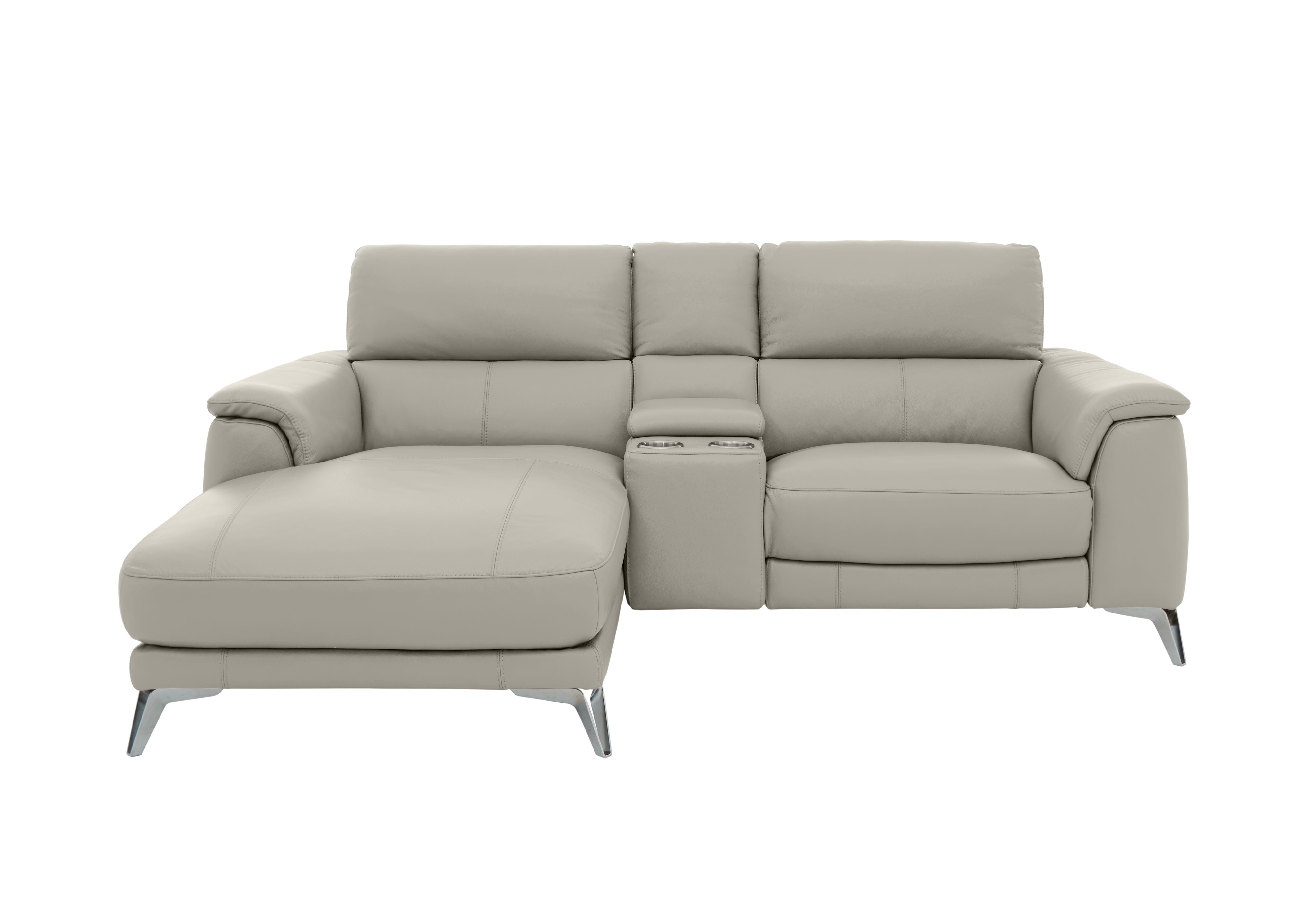 Odyssey Leather Recliner Chaise Sofa with Cupholders and Power