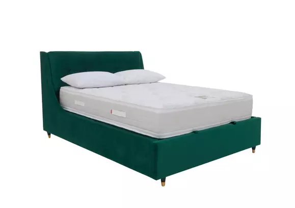 Green Bed Frames Wood Metal Fabric Furniture Village