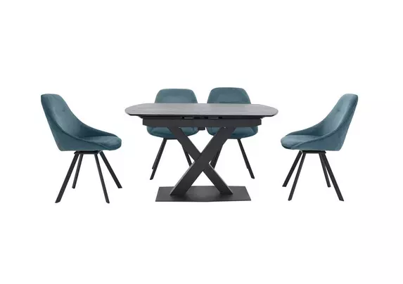 Furniture village marble dining online table and chairs