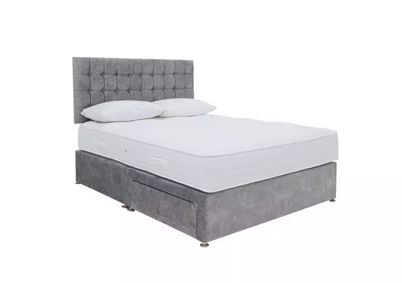 Grey divan on sale double bed