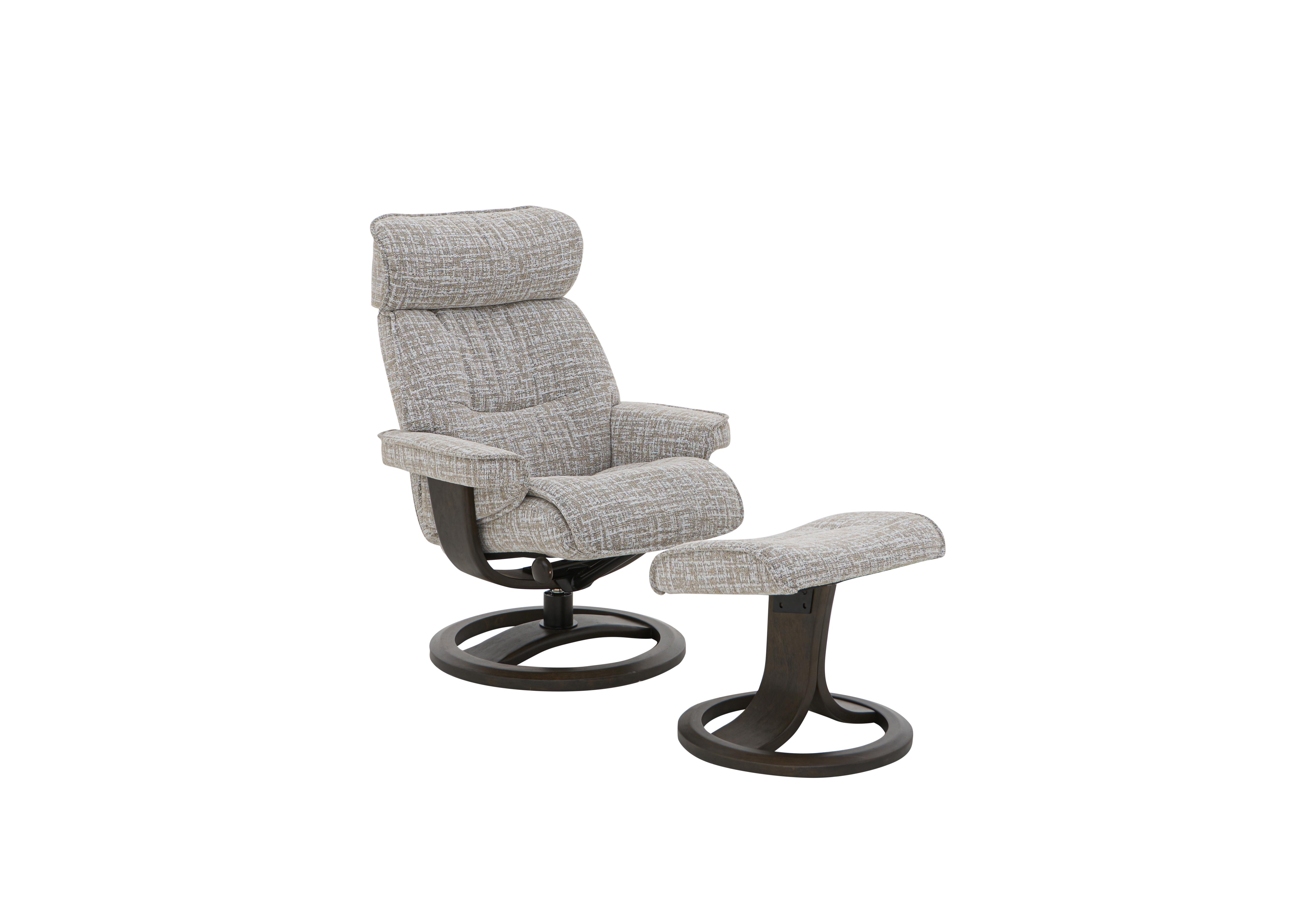 Ergo Kalix Fabric Swivel Recliner Chair with Footstool G Plan