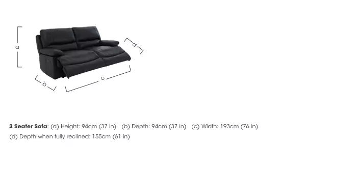 Dallas Pair of 3 Seater Leather Power Recliner Sofas Multi Saver