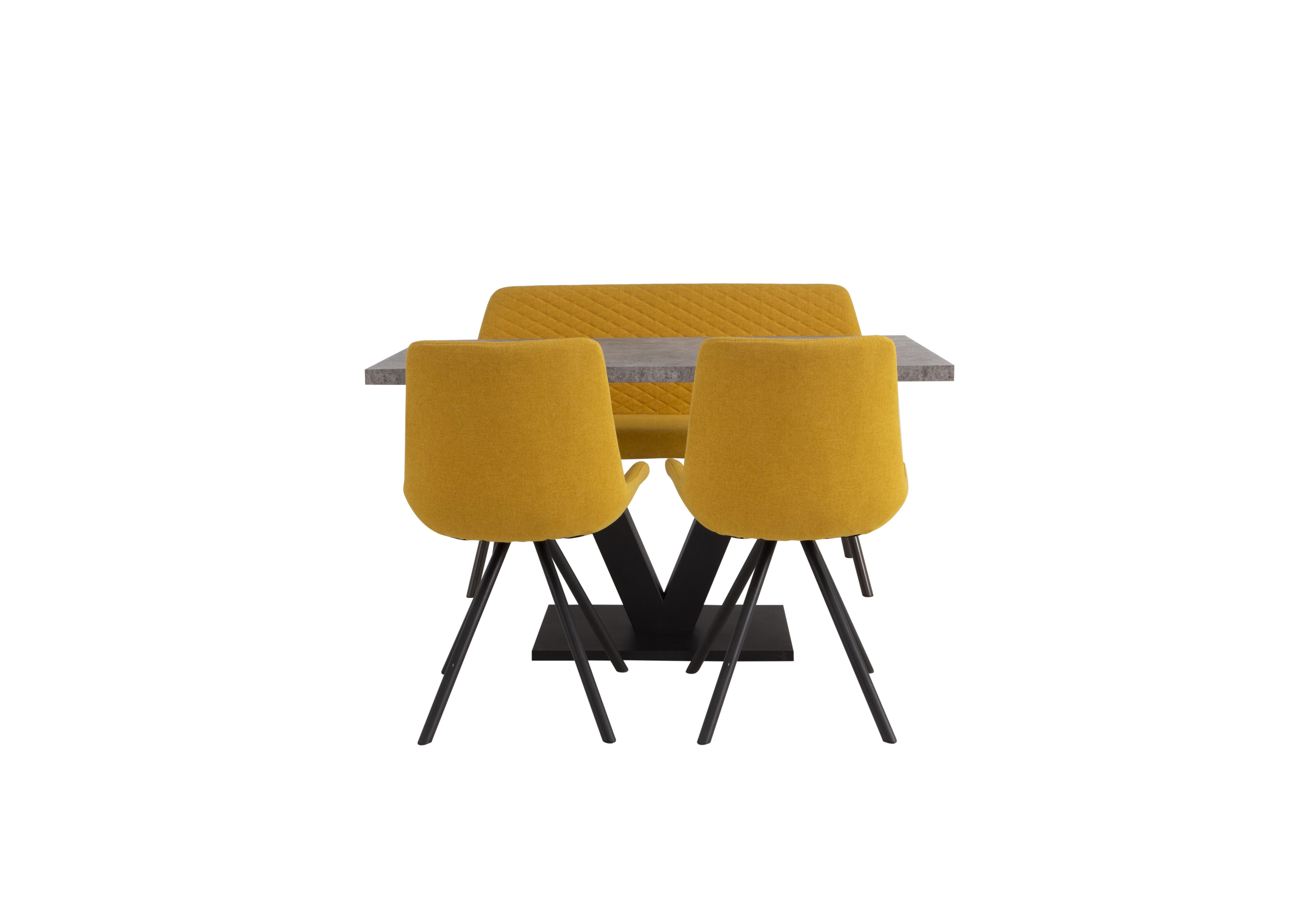 Rocket Dining Table, 2 Chairs and High Back Bench Dining Set