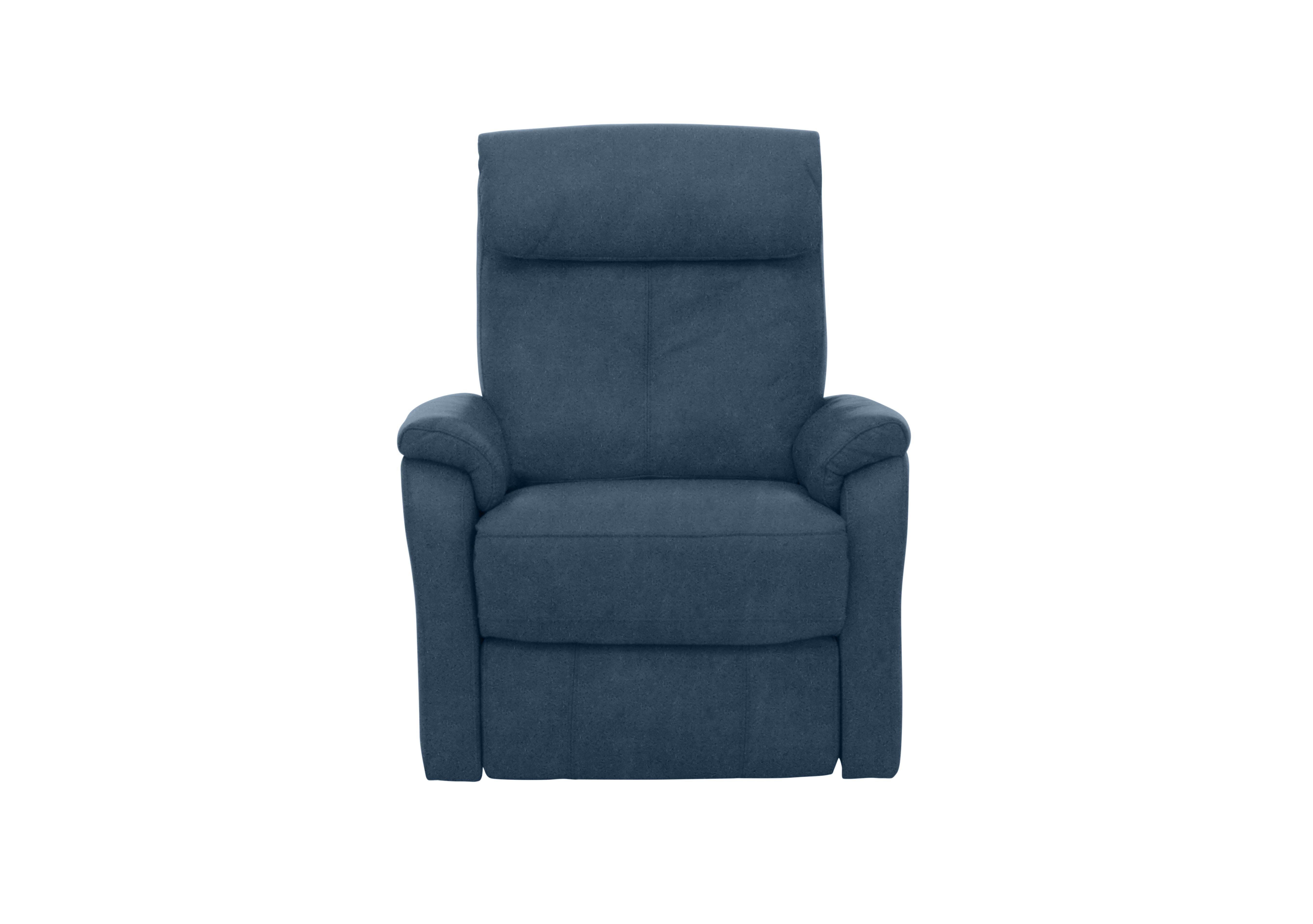 Blue leather deals swivel rocker recliner