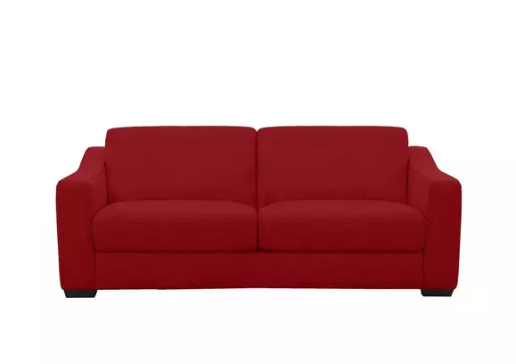 Red on sale fabric sofa