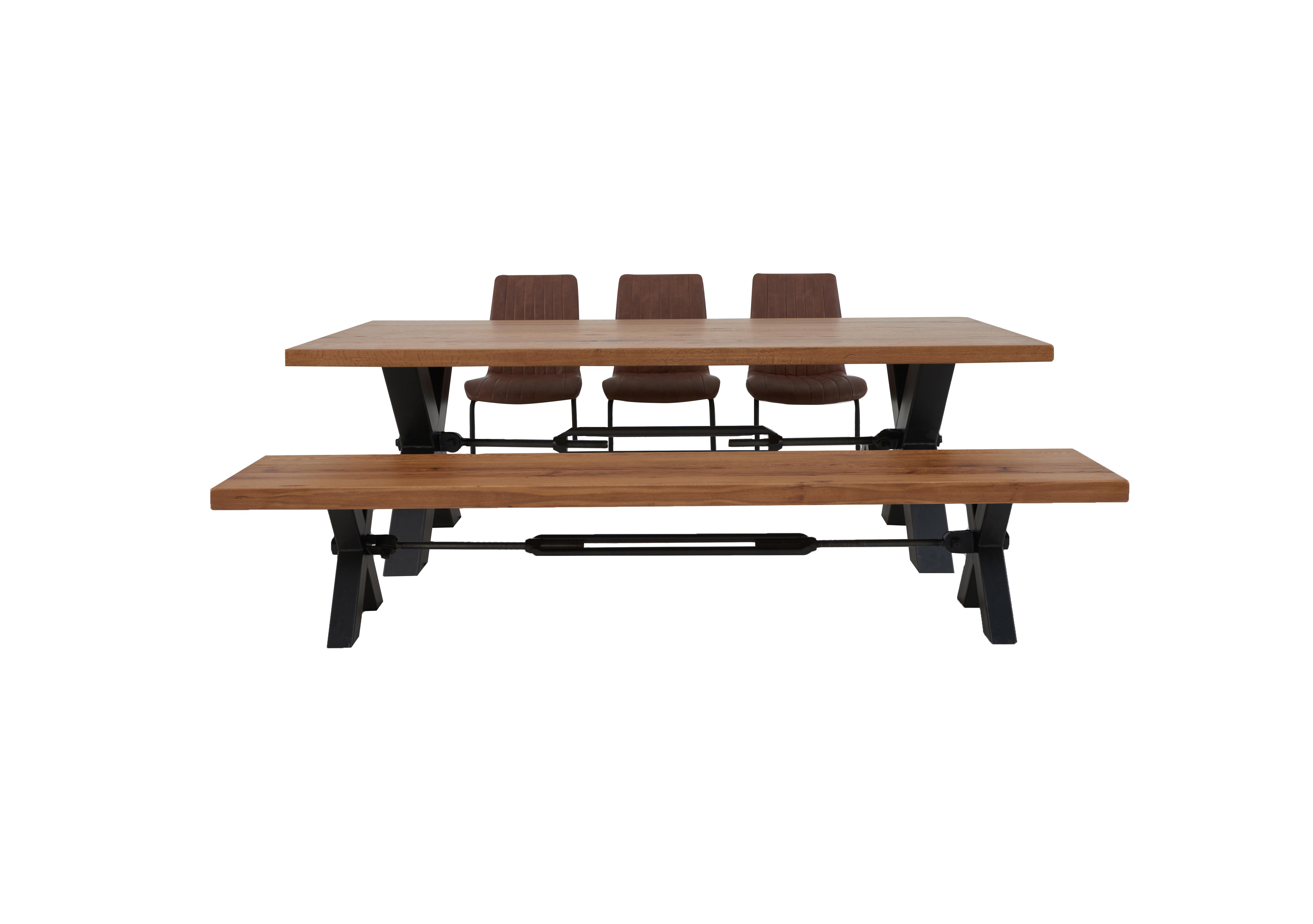 Terra Dining Table, 3 Cognac Chairs and Bench Dining Set Bodahl