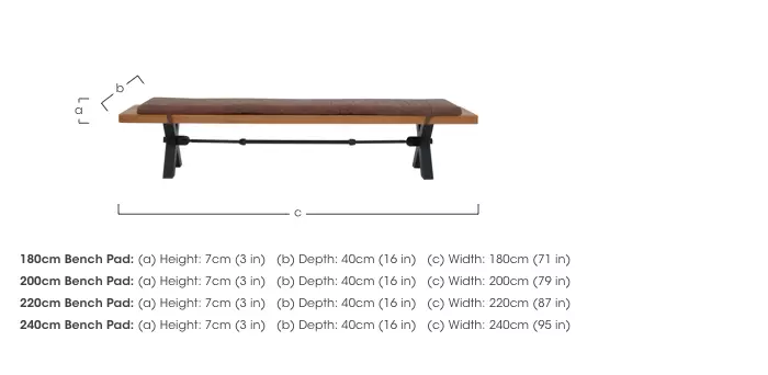 Bench pad online 180cm