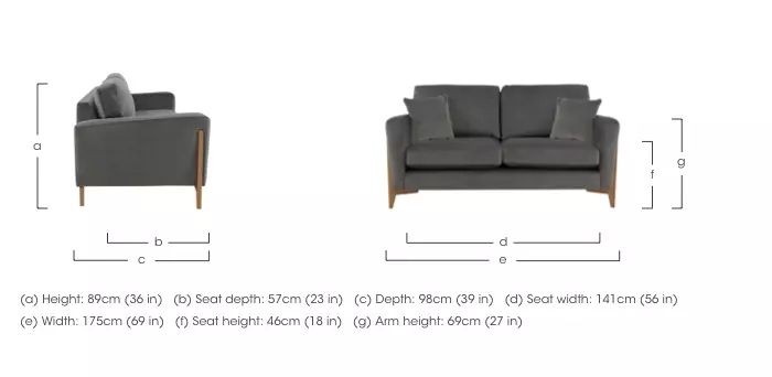 Ercol marinello store small sofa