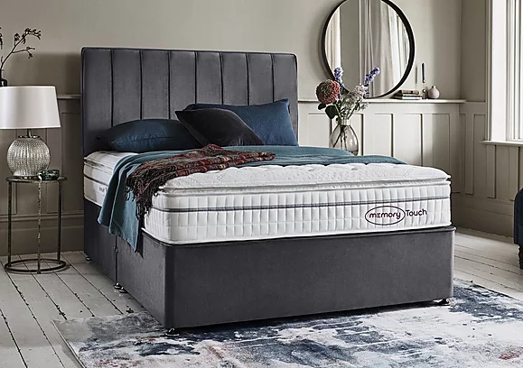 Daniel Beds & Furniture ltd Bravo divan bed set with headboard and mattress Double 