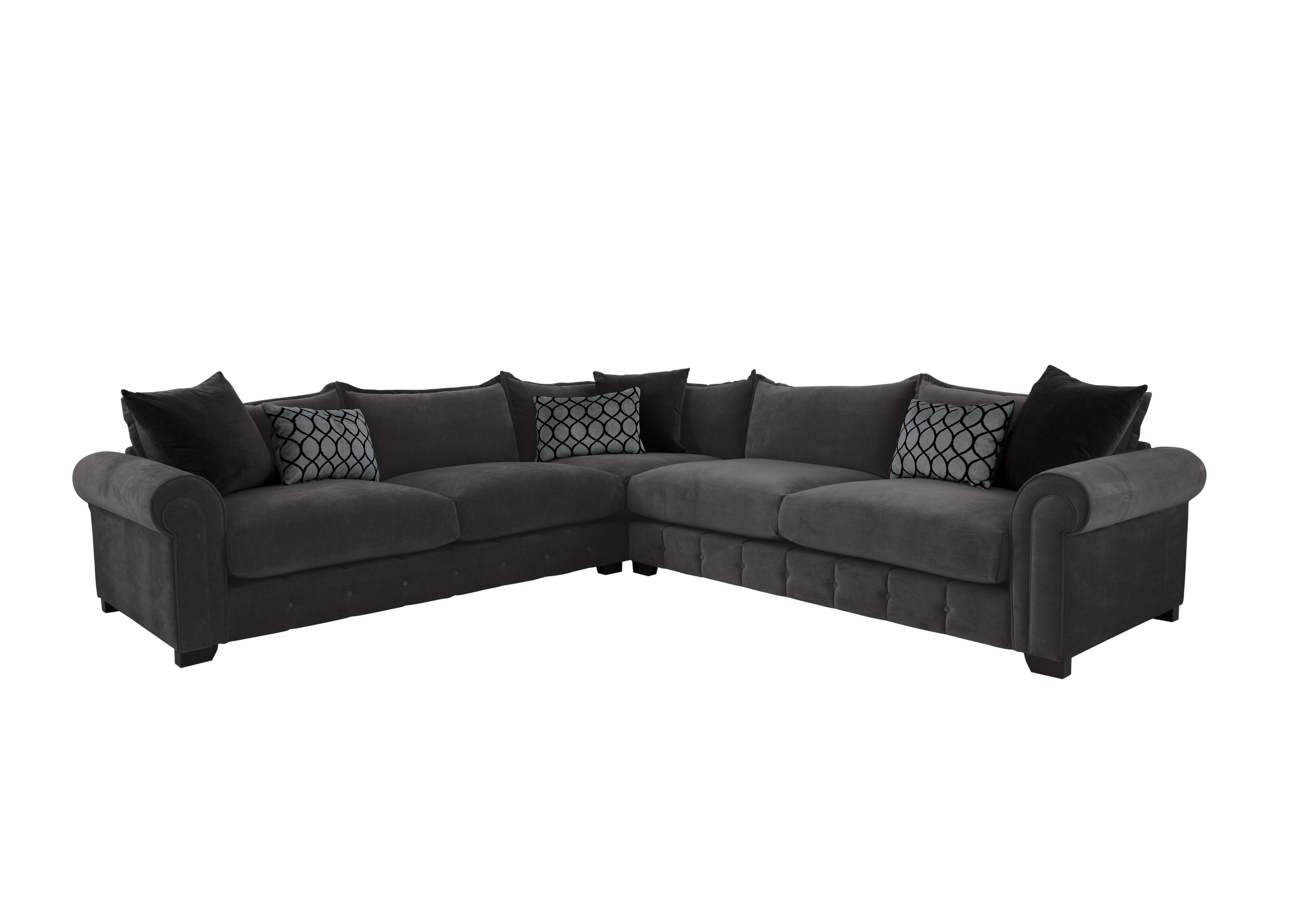 Sumptuous Large Fabric Corner Sofa Alexander and James Furniture