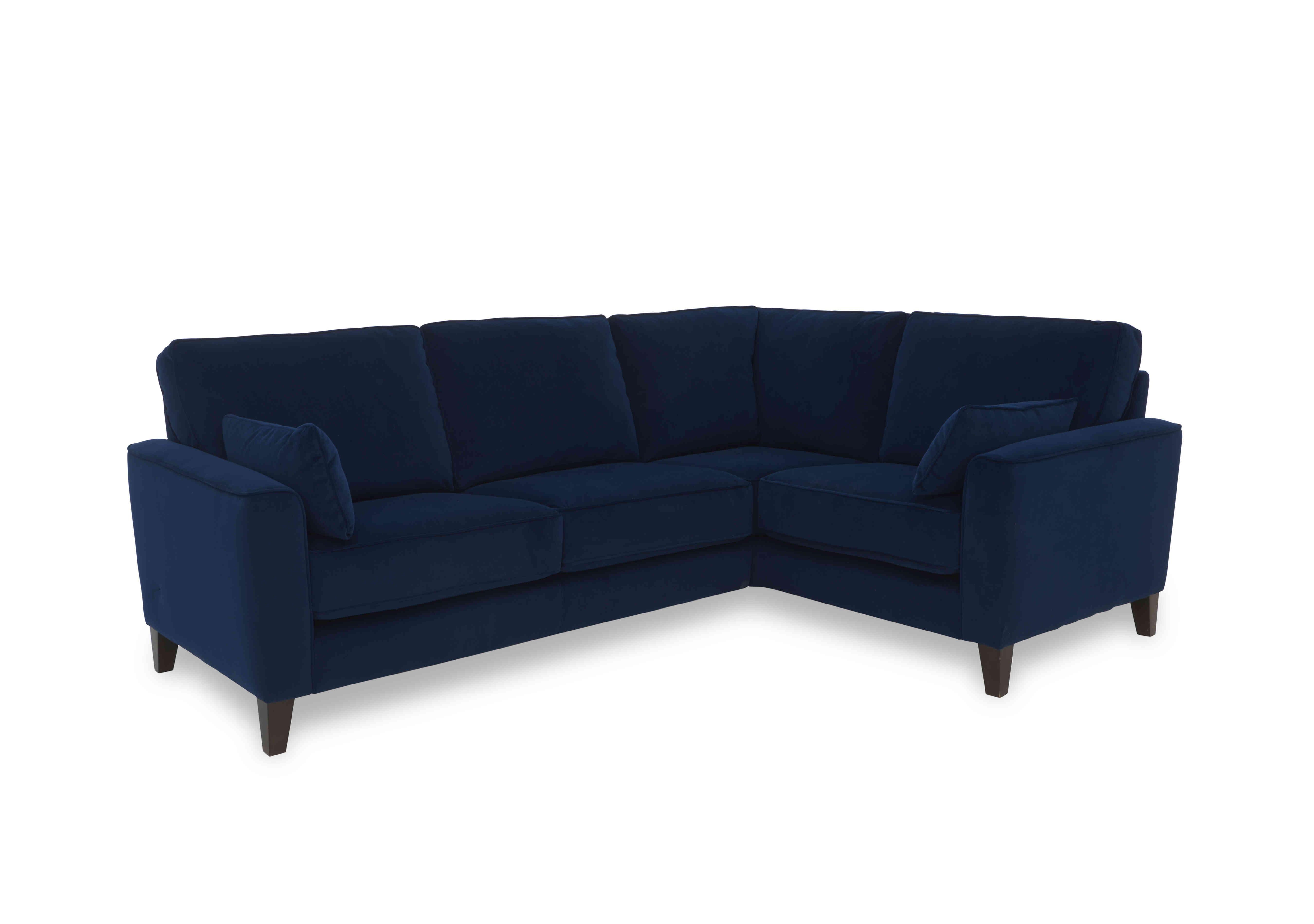 Electric blue store corner sofa