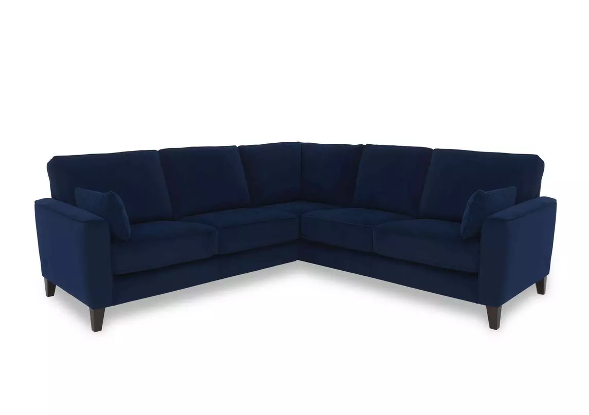 Large navy online blue sectional couch