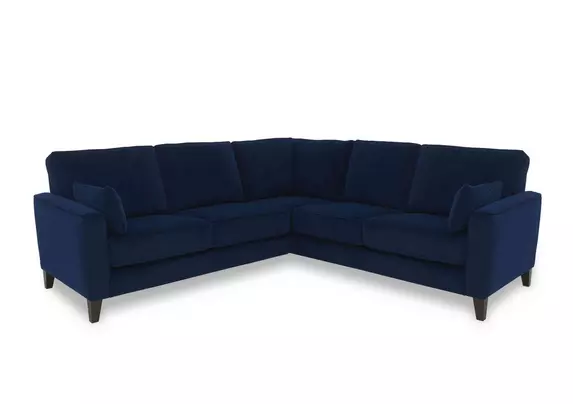 Large navy store corner sofa