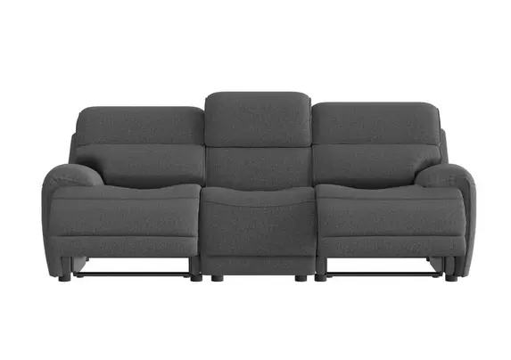 Link 3 Seater Fabric Power Recliner Sofa with Power Headrests