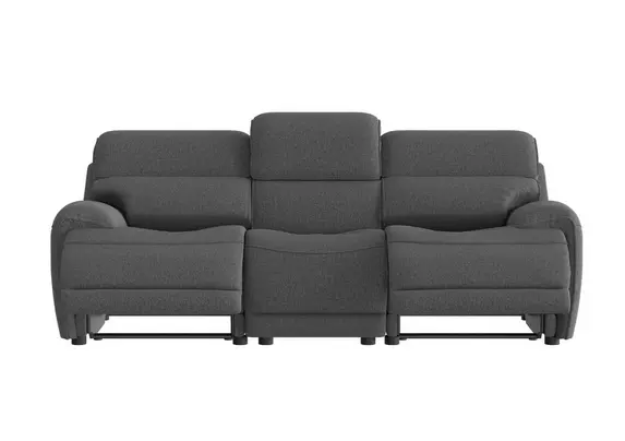 Fabric power reclining sectional deals with power headrest