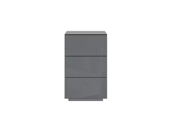 Grey glass deals bedside table