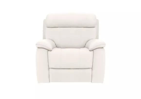 Leather deals white recliner