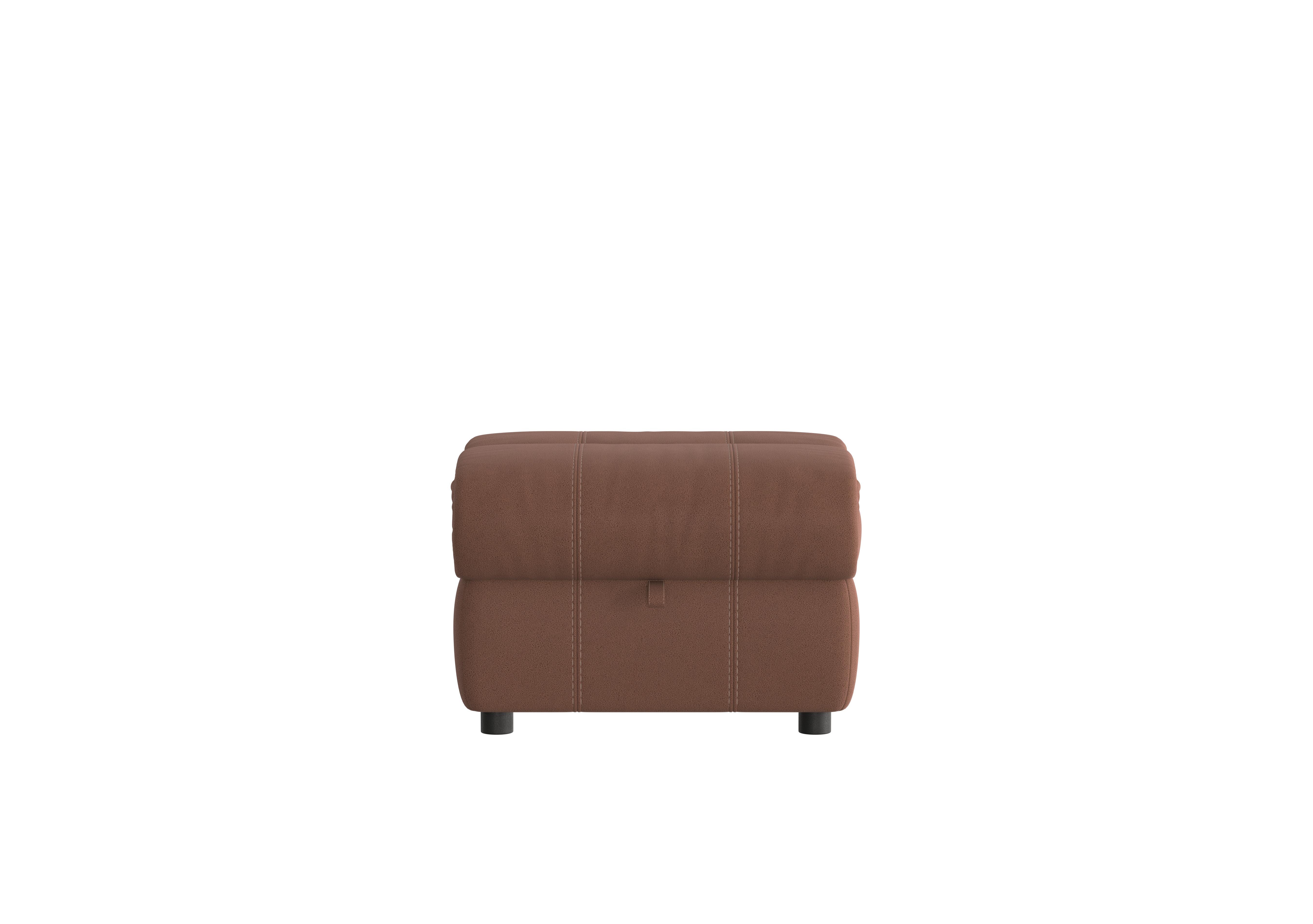 Brown fabric shop storage ottoman