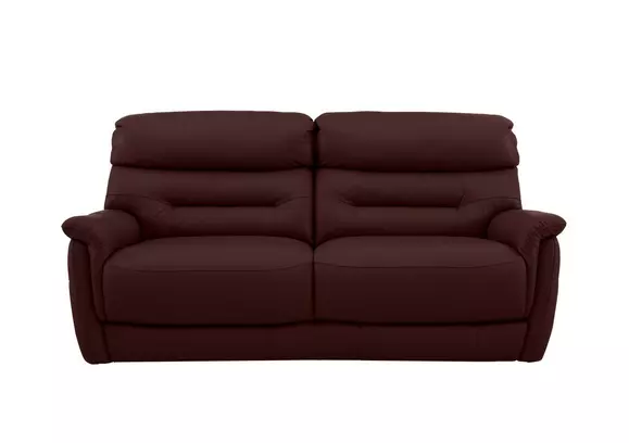 Dark red deals leather sofas