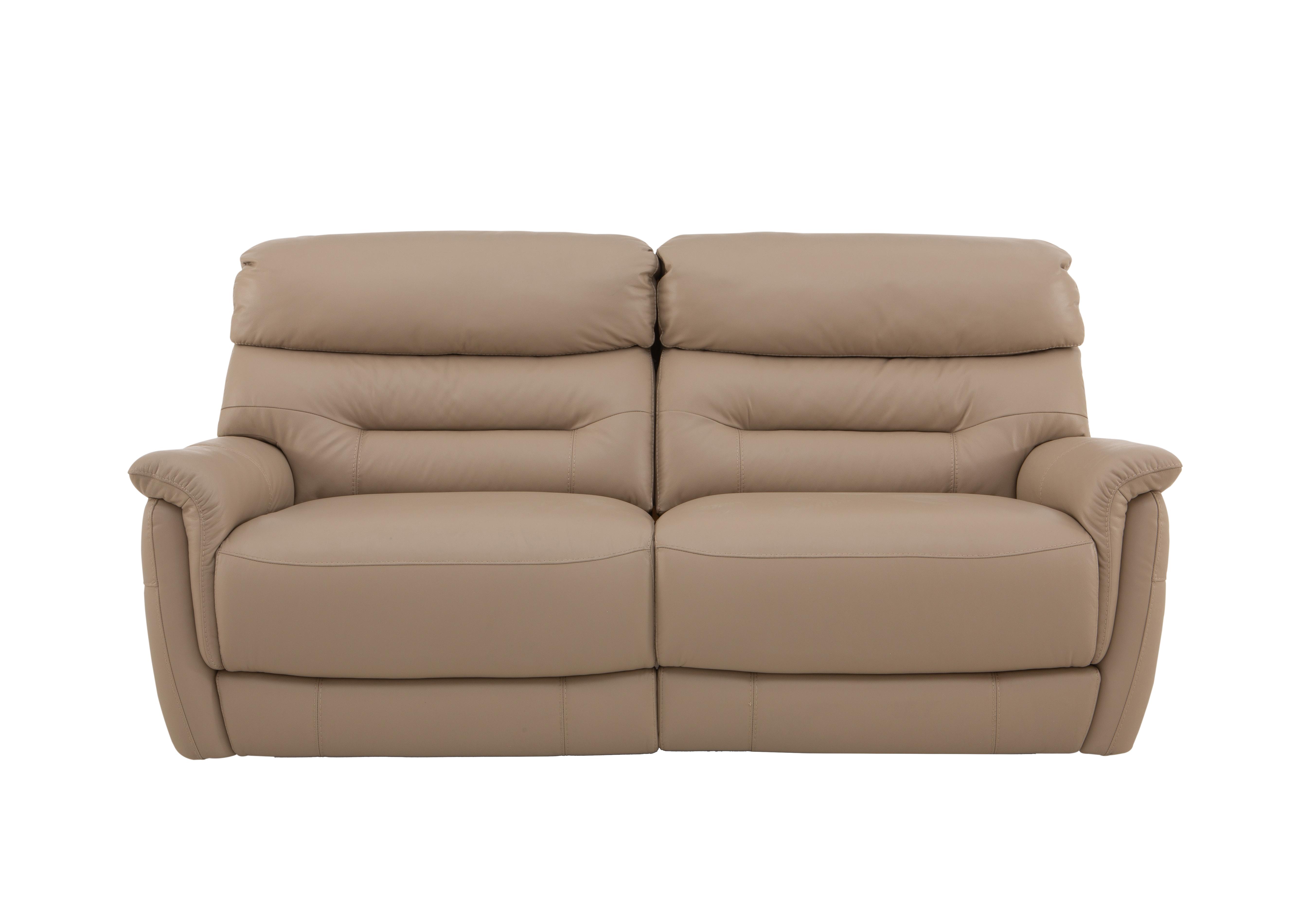 Beige leather deals sofa and loveseat