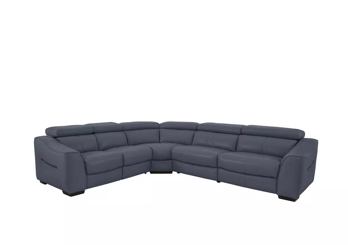 Low back store sectional with recliner
