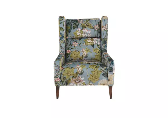 Fabric wingback online armchair