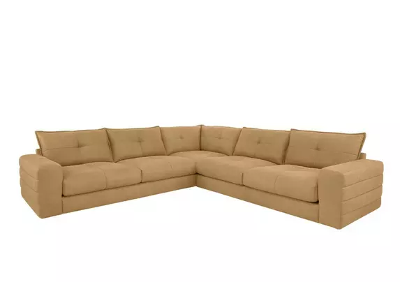 Beige leather on sale corner sofa