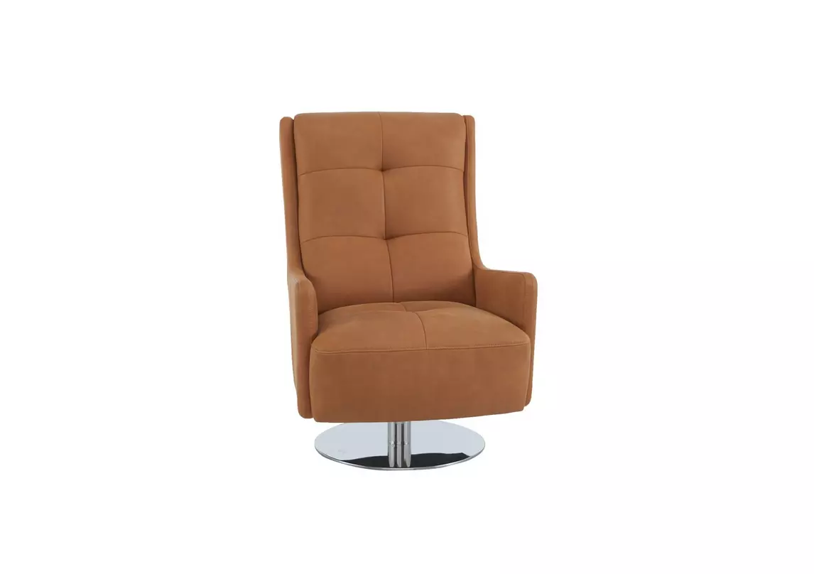Leather accent swivel shop chair