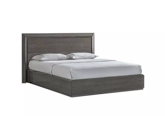 Tall wood bed on sale frame queen