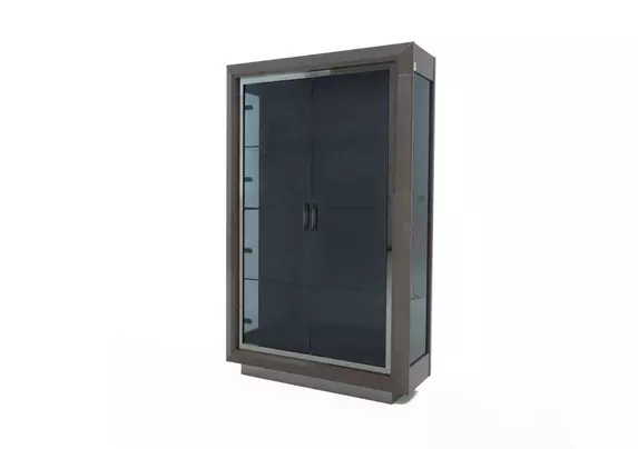 Curio cabinet with store sliding glass door