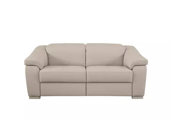 Small cream deals leather sofa