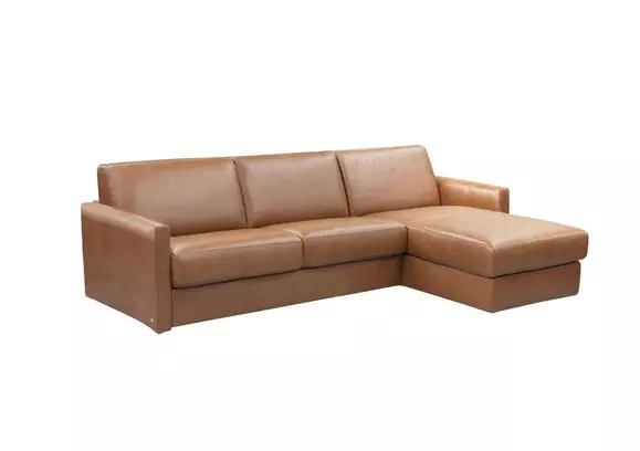 Leather hide deals a bed sofa