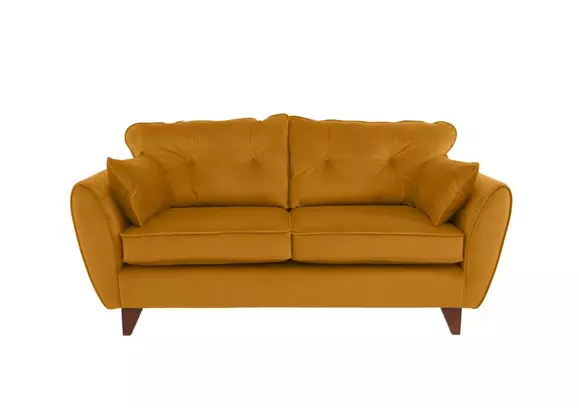 Mustard yellow deals 2 seater sofa