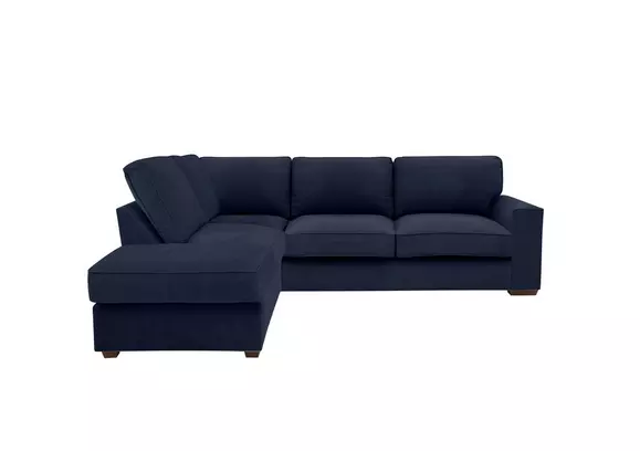 Pale blue shop corner sofa