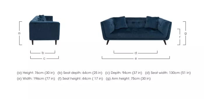 2 seater sofa on sale 130cm wide