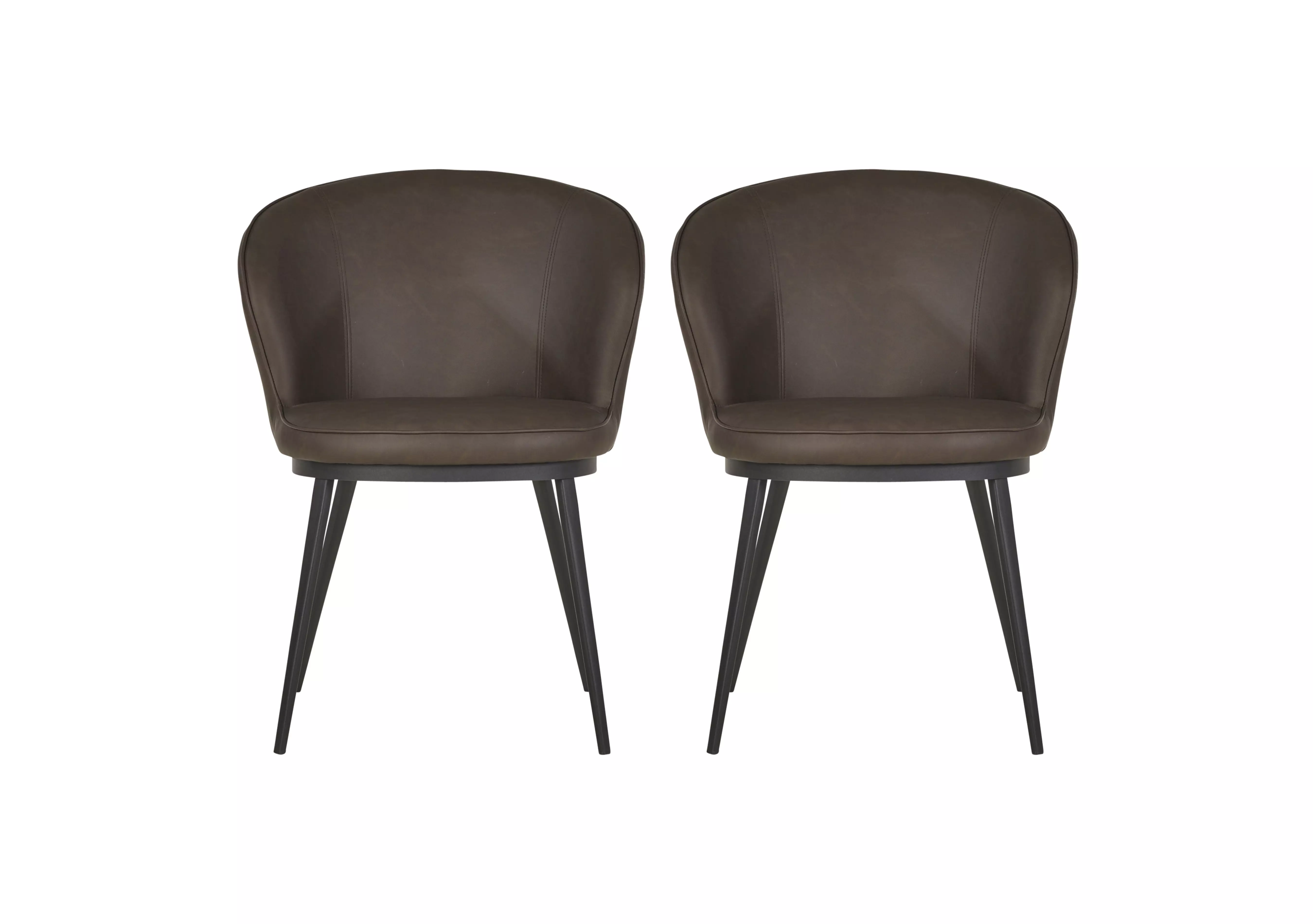 Black leather dining online chairs with metal legs