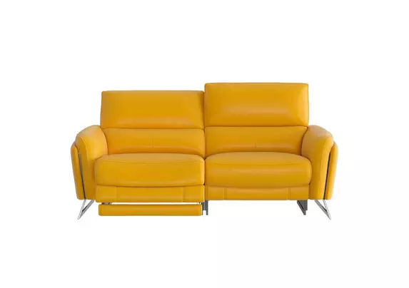 Yellow leather recliner sofa new arrivals